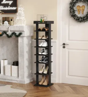 Taila Shoe Rack in Frosty White & Wenge Finish