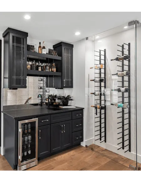 Ultra Wine Racks Horizontal Wall Rails - 2FT Metal Wine Rack (6 to 18 Bottles)