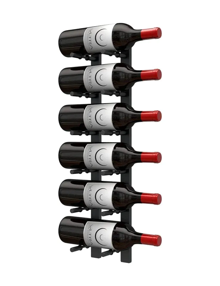 Ultra Wine Racks Horizontal Wall Rails - 2FT Metal Wine Rack (6 to 18 Bottles)
