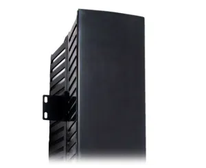 Vertical Slotted Duct Cable Manager w/ Cover, Double-Sided, Side-Mount