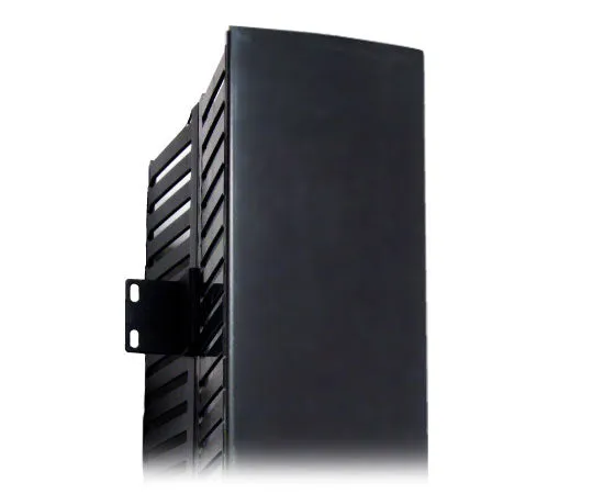 Vertical Slotted Duct Cable Manager w/ Cover, Double-Sided, Side-Mount