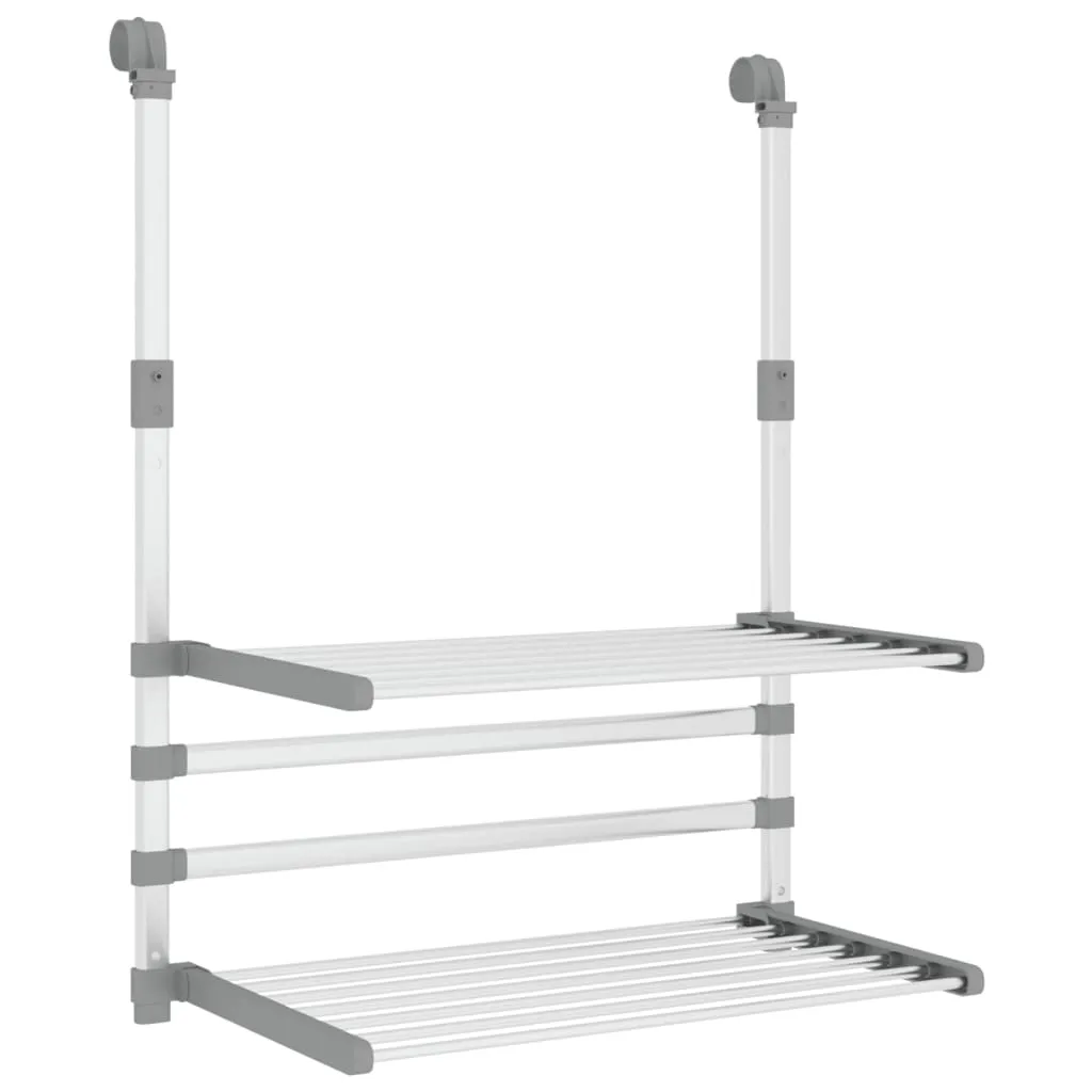 vidaXL Drying Rack for Balcony 54x25x42 cm Aluminium