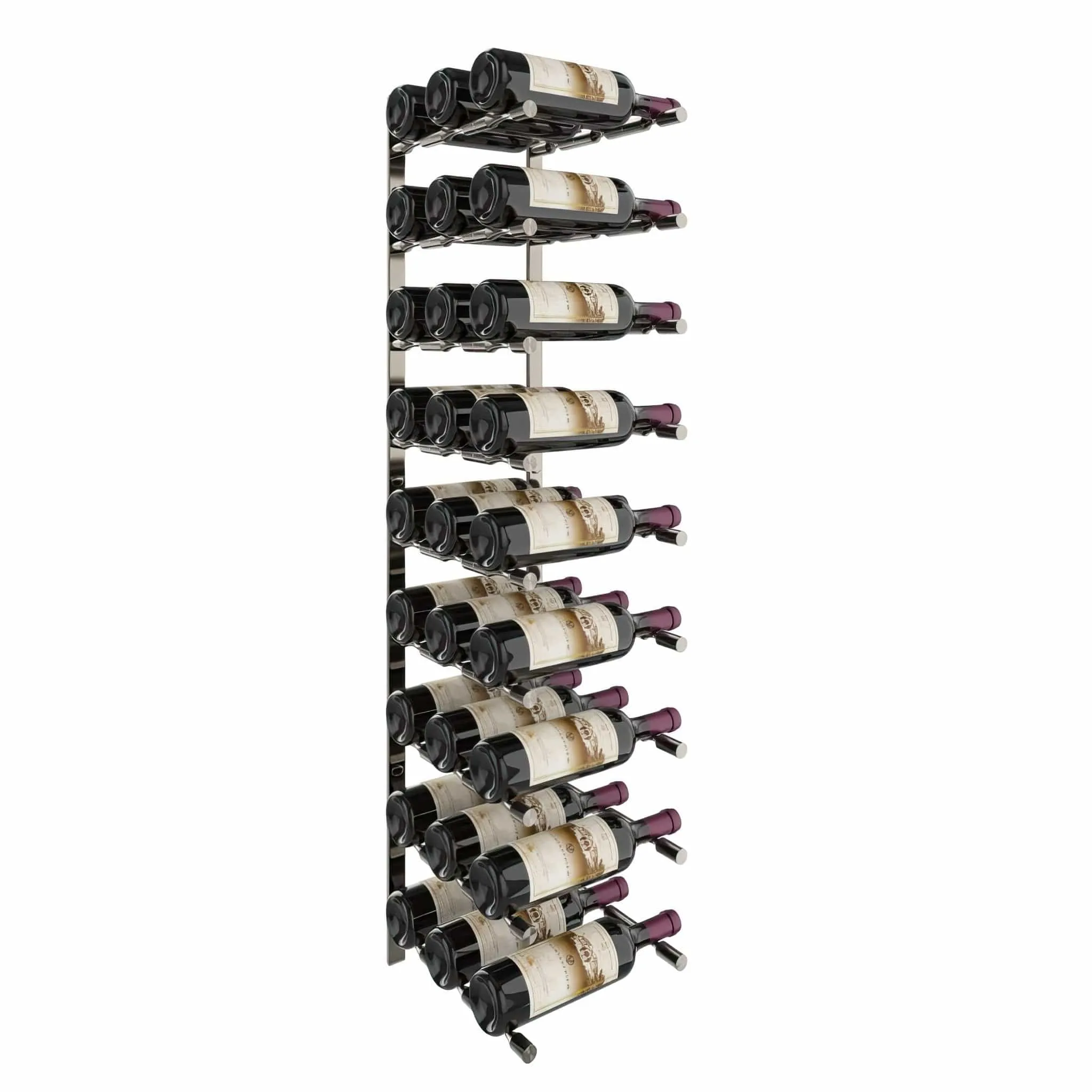 Vino Pins Flex 45° Wall Mounted Wine Rack (27 Bottles - Triple Depth)