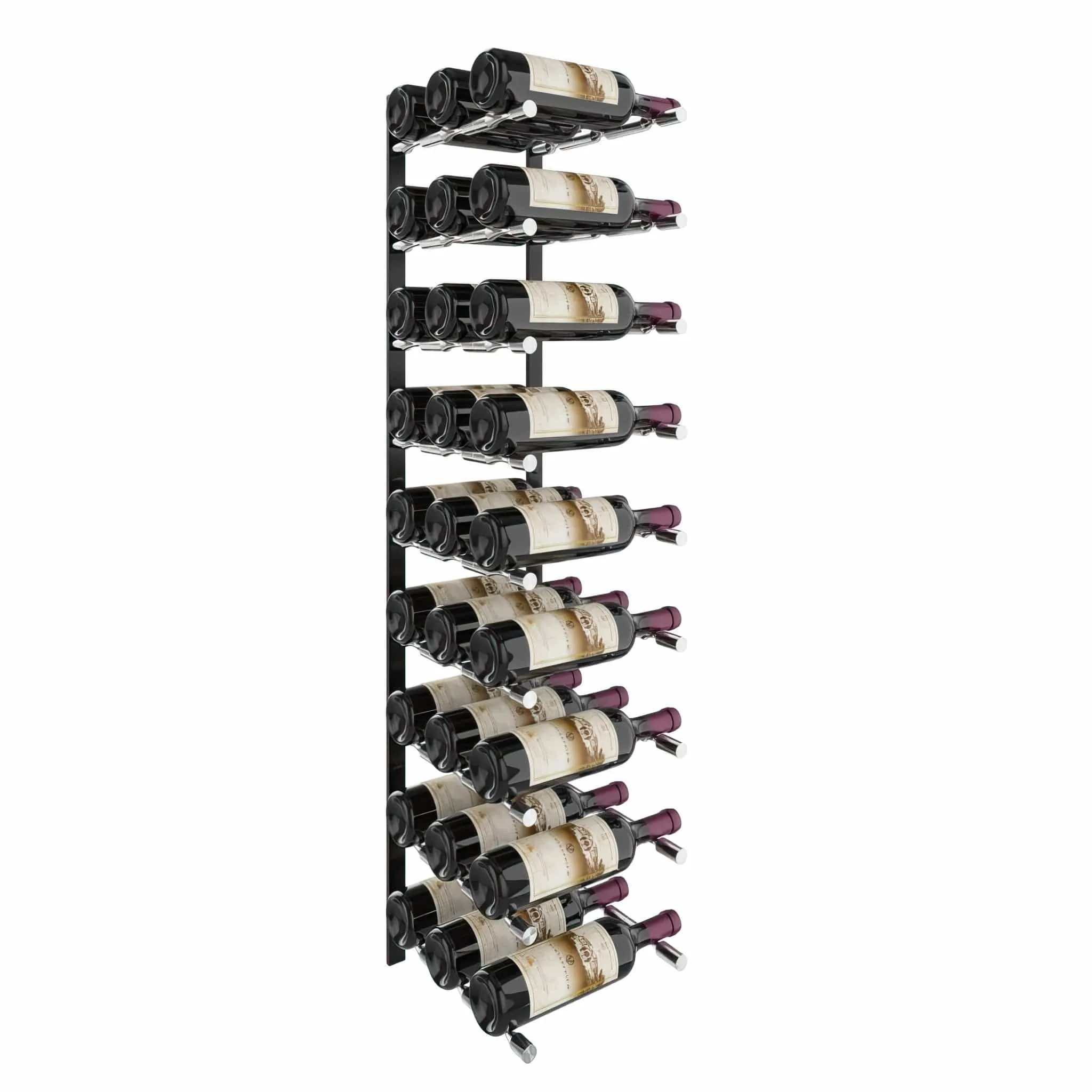 Vino Pins Flex 45° Wall Mounted Wine Rack (27 Bottles - Triple Depth)