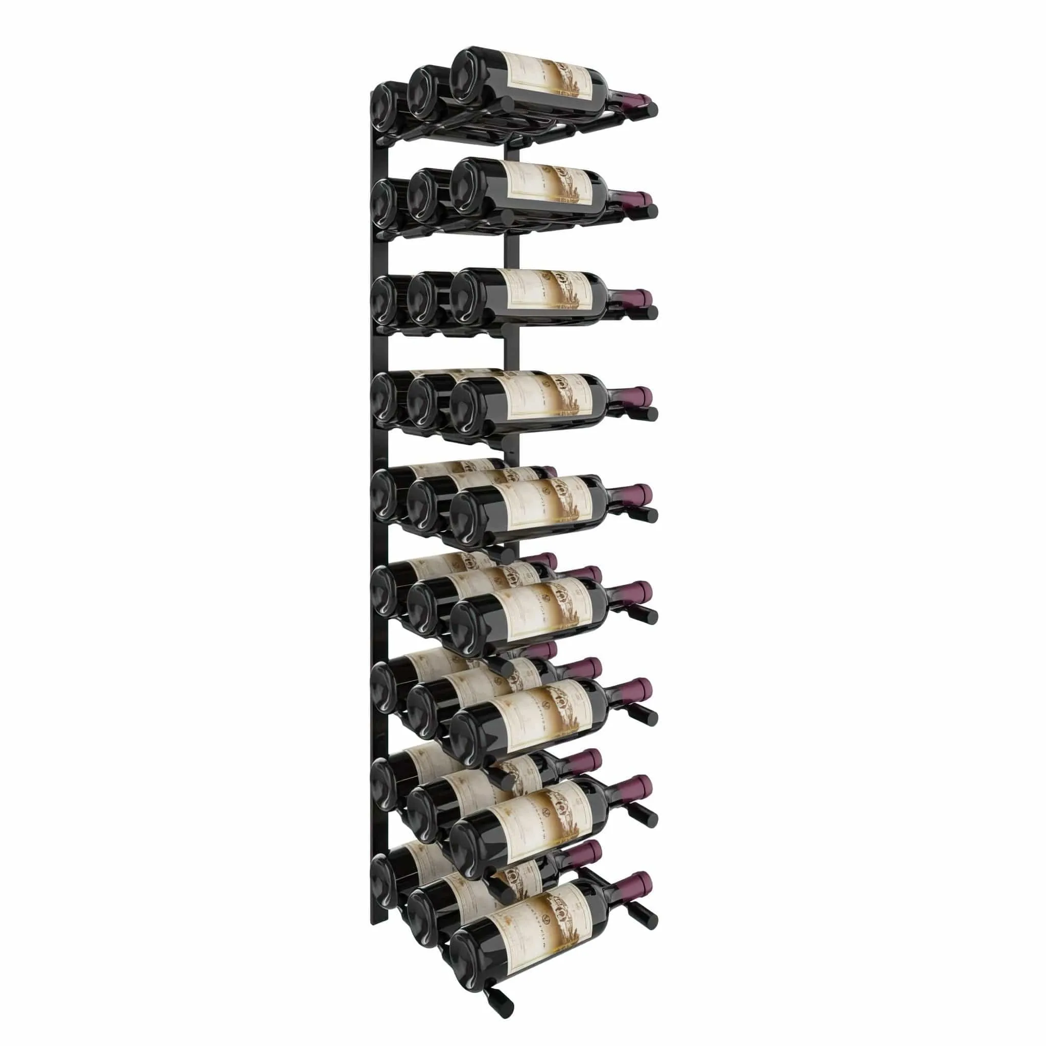 Vino Pins Flex 45° Wall Mounted Wine Rack (27 Bottles - Triple Depth)