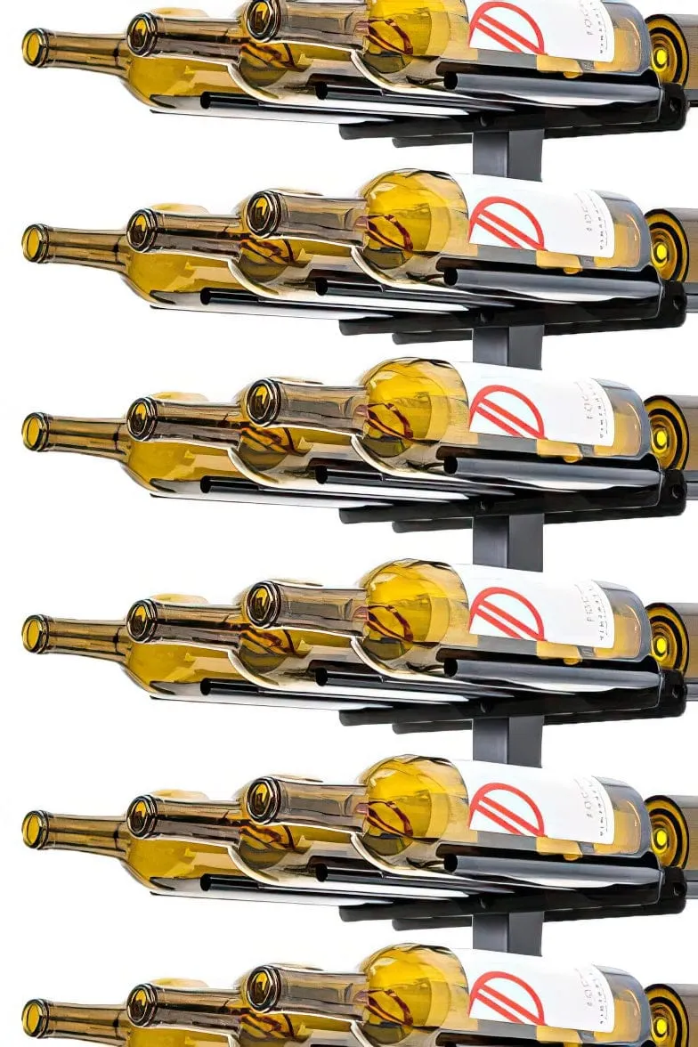 Vino Series Rails Floating Wine Rack Frame Kit, Double Sided Floor-to-Ceiling (40-120 bottles)