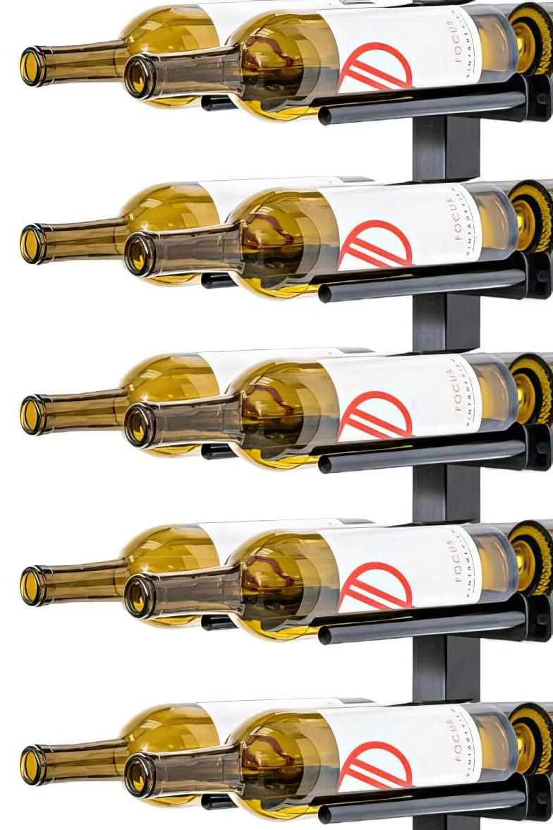 Vino Series Rails Floating Wine Rack Frame Kit, Double Sided Floor-to-Ceiling (40-120 bottles)