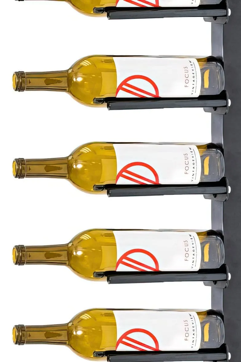 Vino Series Rails Floating Wine Rack Frame Kit, Double Sided Floor-to-Ceiling (40-120 bottles)