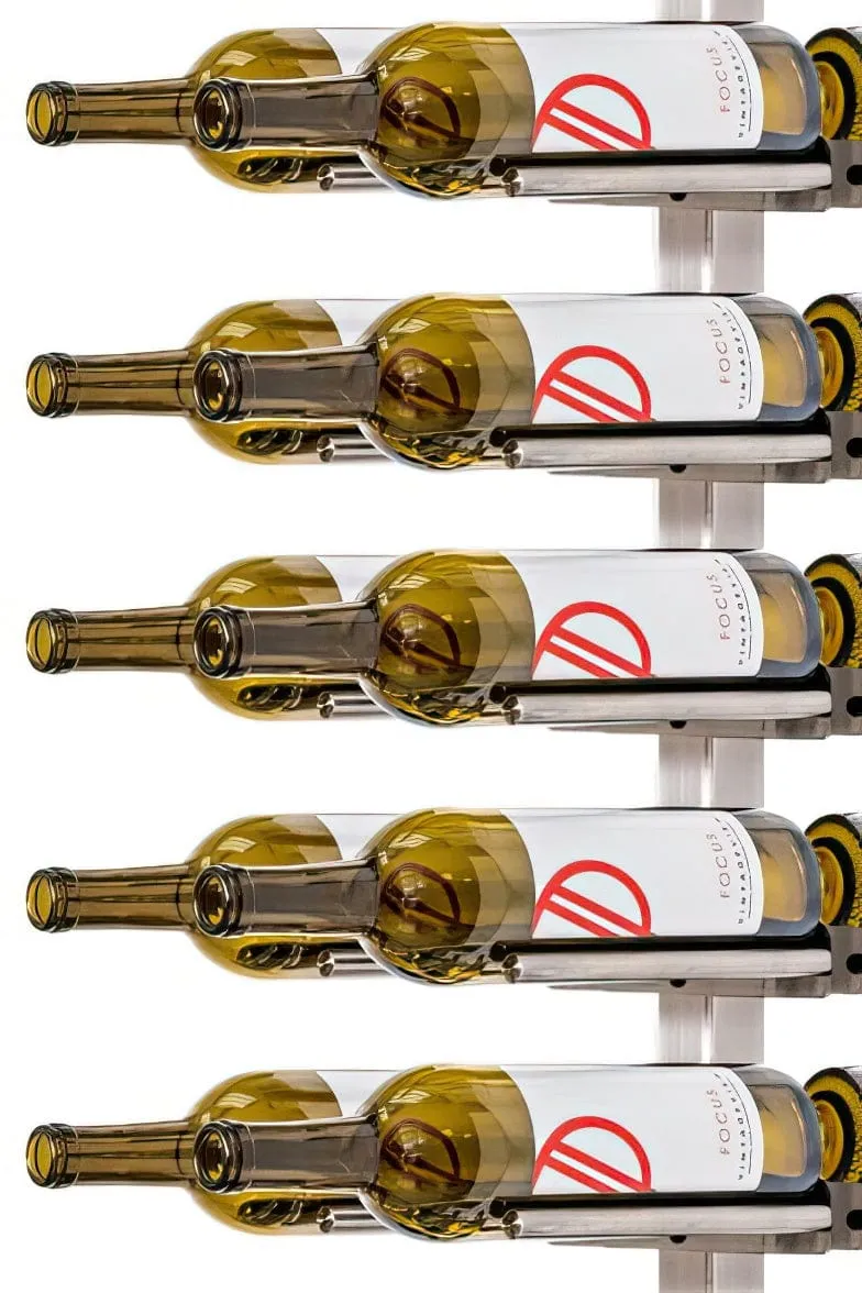 Vino Series Rails Floating Wine Rack Frame Kit, Double Sided Floor-to-Ceiling (40-120 bottles)