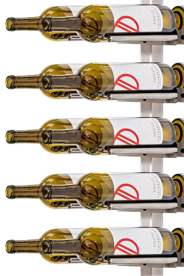 Vino Series Rails Floating Wine Rack Frame Kit, Double Sided Floor-to-Ceiling (40-120 bottles)