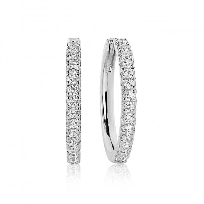 White Zirconia Ellera Grande Earrings SJ-E2869-CZ