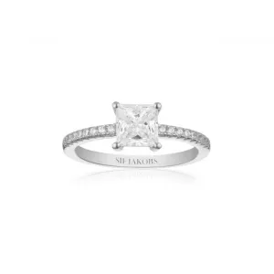 White Zirconia Ellera Quadrato Ring SJ-R42280-CZ