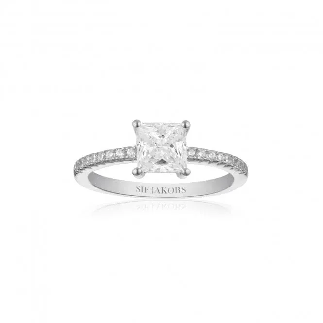 White Zirconia Ellera Quadrato Ring SJ-R42280-CZ