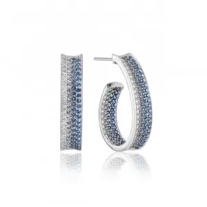 White Zirconia Felline Concavo Earrings SJ-E2390-GBL