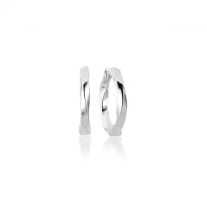 White Zirconia Ferrara Medio Pianura Earrings SJ-E12109-SS