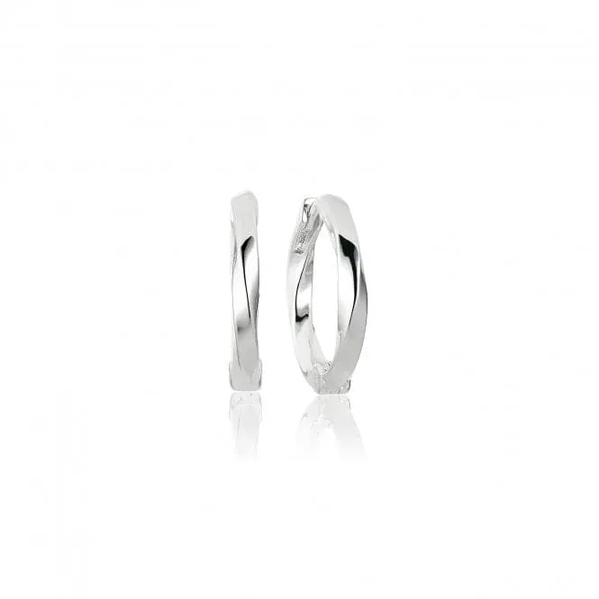 White Zirconia Ferrara Medio Pianura Earrings SJ-E12109-SS