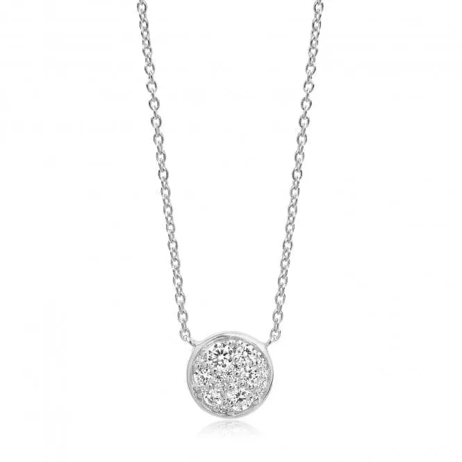 White Zirconia Novara Necklace SJ-C1056-CZ