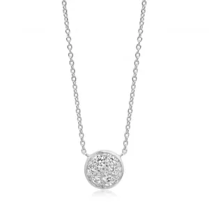 White Zirconia Novara Necklace SJ-C1056-CZ
