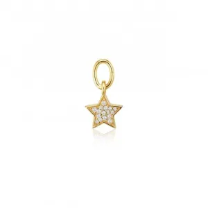 White Zirconia Stella Earring Charm SJ-CH2381-CZ-YG