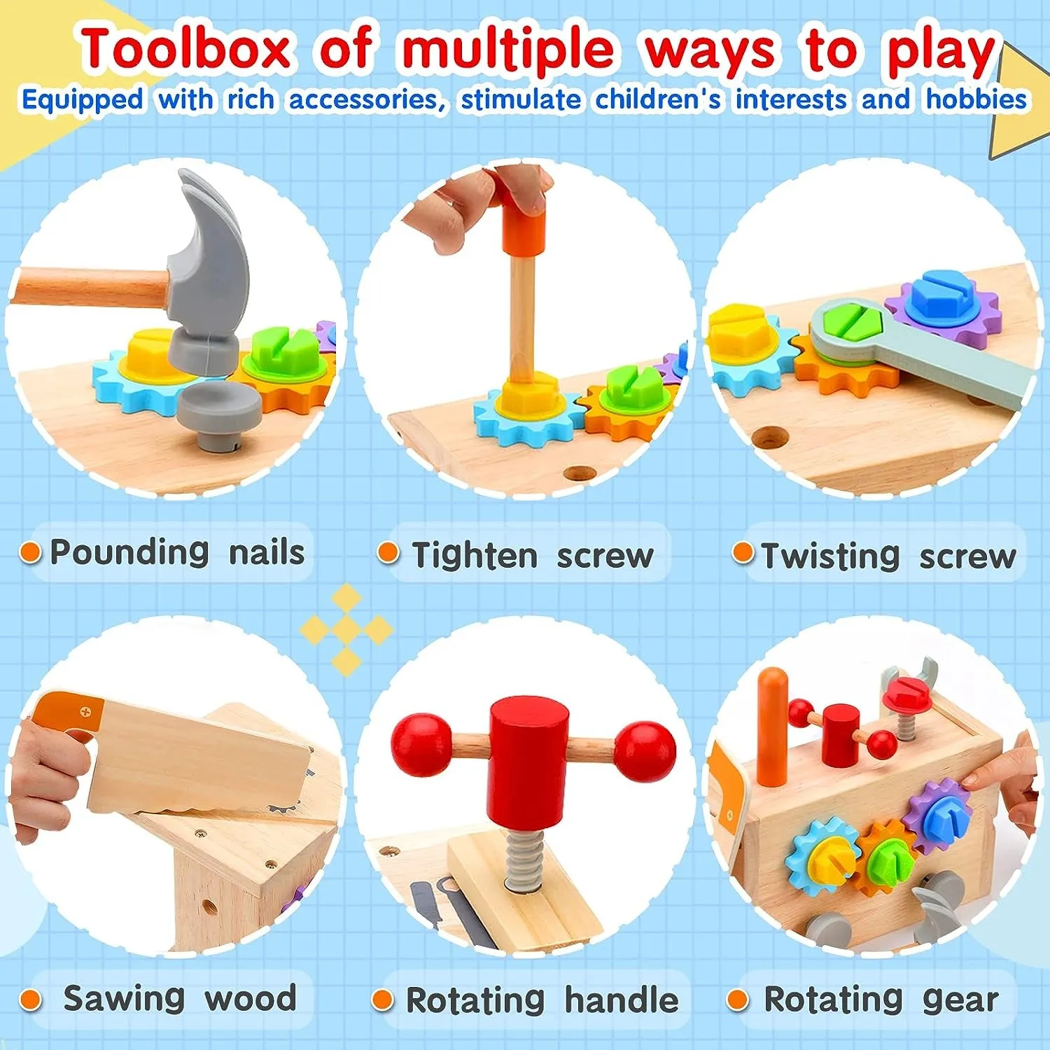 Wooden Tool Set with Box - 29 PCS