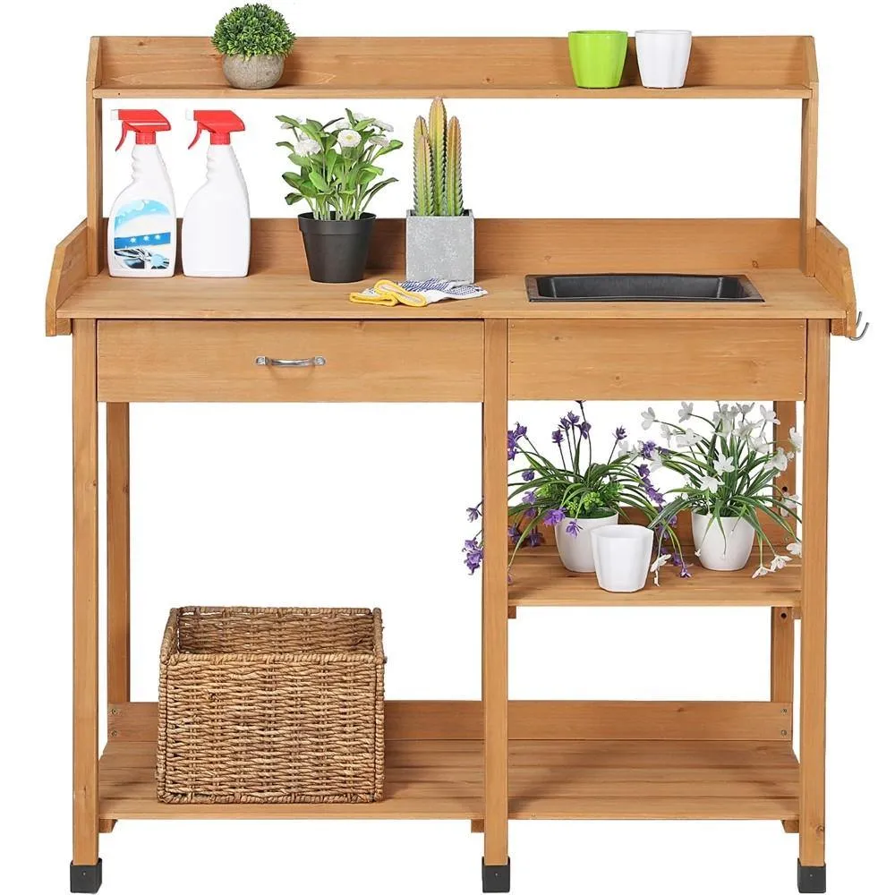 Yaheetech Potting Bench Table with Sink