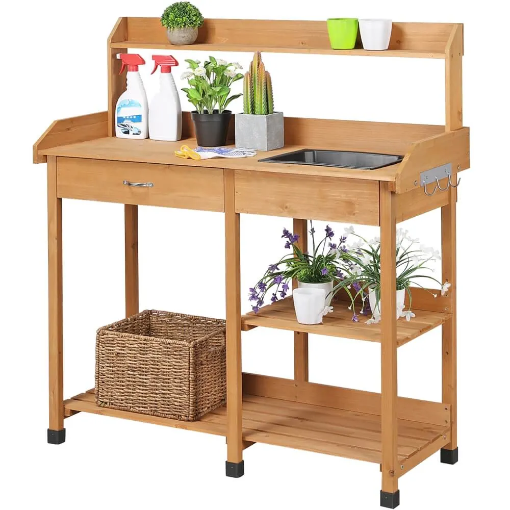 Yaheetech Potting Bench Table with Sink