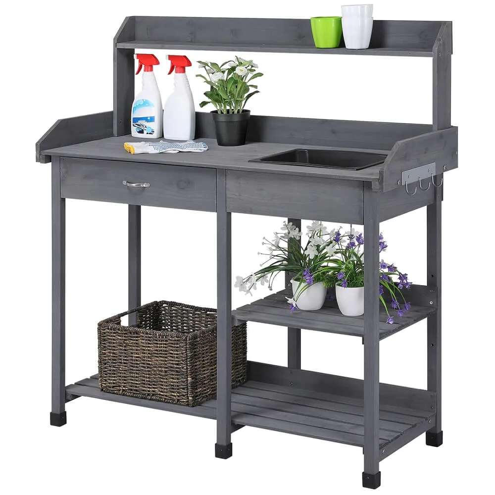 Yaheetech Potting Bench Table with Sink